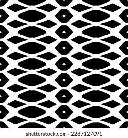 
Black and white abstract patterns.Seamless monochrome repeating pattern for web page, textures, card, poster, fabric, textile.