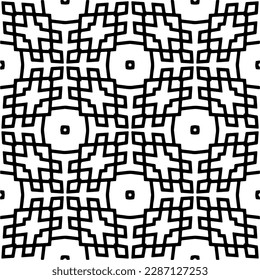 
Black and white abstract patterns.Seamless monochrome repeating pattern for web page, textures, card, poster, fabric, textile.