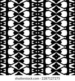
Schwarz-Weiß abstrakte Muster.Nahtlose monochrome Wiederholung Muster für Webseiten, Texturen, Karten, Poster, Gewebe, Textilien.