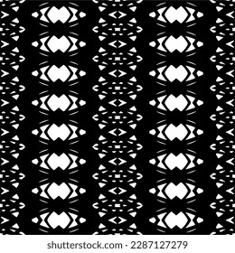 
Black and white abstract patterns.Seamless monochrome repeating pattern for web page, textures, card, poster, fabric, textile.