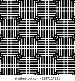 
Black and white abstract patterns.Seamless monochrome repeating pattern for web page, textures, card, poster, fabric, textile.