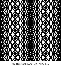 
Patrones abstractos en blanco y negro.Patrón de repetición monocromo sin foco para páginas web, texturas, tarjetas, afiches, tejidos, textiles.