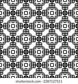
Patrones abstractos en blanco y negro.Patrón de repetición monocromo sin foco para páginas web, texturas, tarjetas, afiches, tejidos, textiles.