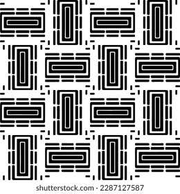 
Black and white abstract patterns.Seamless monochrome repeating pattern for web page, textures, card, poster, fabric, textile.