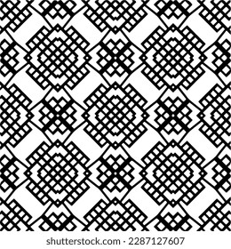 
Black and white abstract patterns.Seamless monochrome repeating pattern for web page, textures, card, poster, fabric, textile.