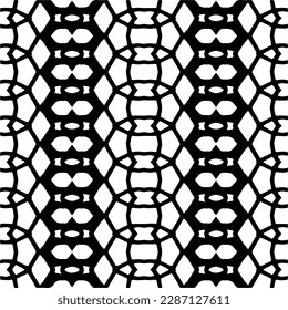 
Black and white abstract patterns.Seamless monochrome repeating pattern for web page, textures, card, poster, fabric, textile.