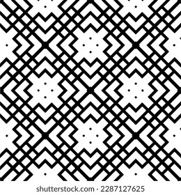 
Black and white abstract patterns.Seamless monochrome repeating pattern for web page, textures, card, poster, fabric, textile.