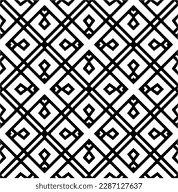 
Black and white abstract patterns.Seamless monochrome repeating pattern for web page, textures, card, poster, fabric, textile.