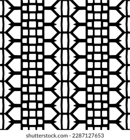 
Patrones abstractos en blanco y negro.Patrón de repetición monocromo sin foco para páginas web, texturas, tarjetas, afiches, tejidos, textiles.