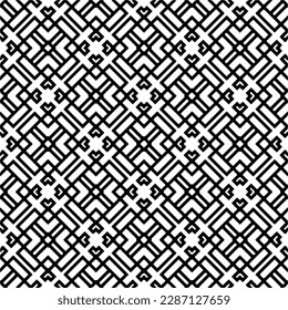 
Patrones abstractos en blanco y negro.Patrón de repetición monocromo sin foco para páginas web, texturas, tarjetas, afiches, tejidos, textiles.
