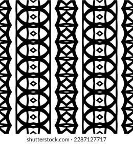 
Black and white abstract patterns.Seamless monochrome repeating pattern for web page, textures, card, poster, fabric, textile.