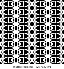 
Black and white abstract patterns.Seamless monochrome repeating pattern for web page, textures, card, poster, fabric, textile.