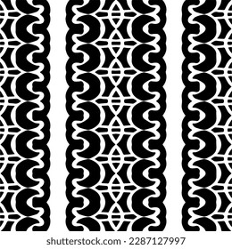 
Black and white abstract patterns.Seamless monochrome repeating pattern for web page, textures, card, poster, fabric, textile.