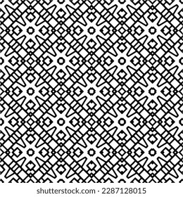
Schwarz-Weiß abstrakte Muster.Nahtlose monochrome Wiederholung Muster für Webseiten, Texturen, Karten, Poster, Gewebe, Textilien.