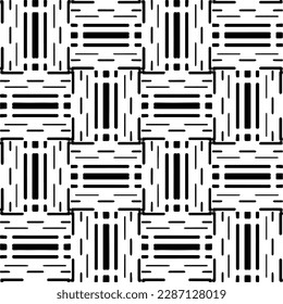 
Black and white abstract patterns.Seamless monochrome repeating pattern for web page, textures, card, poster, fabric, textile.