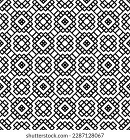 
Schwarz-Weiß abstrakte Muster.Nahtlose monochrome Wiederholung Muster für Webseiten, Texturen, Karten, Poster, Gewebe, Textilien.