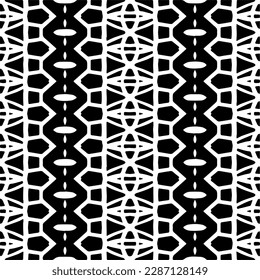 
Black and white abstract patterns.Seamless monochrome repeating pattern for web page, textures, card, poster, fabric, textile.