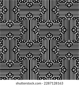 
Black and white abstract patterns.Seamless monochrome repeating pattern for web page, textures, card, poster, fabric, textile.