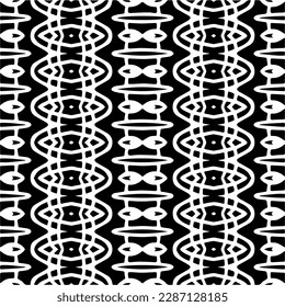 
Black and white abstract patterns.Seamless monochrome repeating pattern for web page, textures, card, poster, fabric, textile.