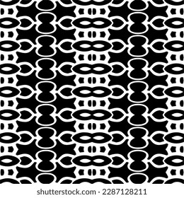 
Schwarz-Weiß abstrakte Muster.Nahtlose monochrome Wiederholung Muster für Webseiten, Texturen, Karten, Poster, Gewebe, Textilien.