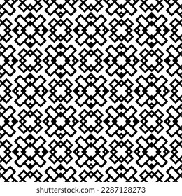 
Patrones abstractos en blanco y negro.Patrón de repetición monocromo sin foco para páginas web, texturas, tarjetas, afiches, tejidos, textiles.