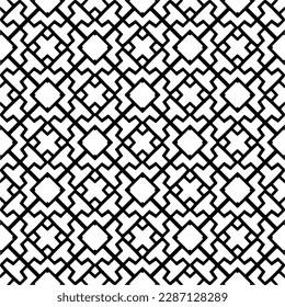 
Black and white abstract patterns.Seamless monochrome repeating pattern for web page, textures, card, poster, fabric, textile.