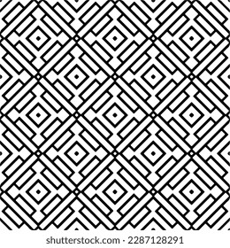 
Black and white abstract patterns.Seamless monochrome repeating pattern for web page, textures, card, poster, fabric, textile.