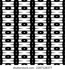 
Black and white abstract patterns.Seamless monochrome repeating pattern for web page, textures, card, poster, fabric, textile.