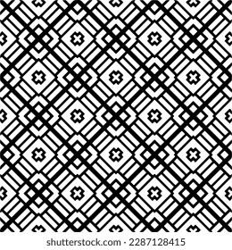
Schwarz-Weiß abstrakte Muster.Nahtlose monochrome Wiederholung Muster für Webseiten, Texturen, Karten, Poster, Gewebe, Textilien.
