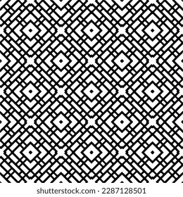 
Black and white abstract patterns.Seamless monochrome repeating pattern for web page, textures, card, poster, fabric, textile.