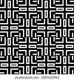 Black and white abstract patterns.Seamless monochrome repeating pattern for web page, textures, card, poster, fabric, textile.