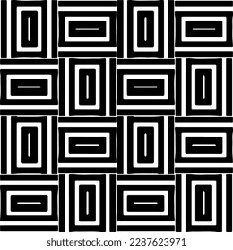 Schwarz-Weiß abstrakte Muster.Nahtlose monochrome Wiederholung Muster für Webseiten, Texturen, Karten, Poster, Gewebe, Textilien.