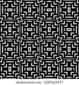 Black and white abstract patterns.Seamless monochrome repeating pattern for web page, textures, card, poster, fabric, textile.