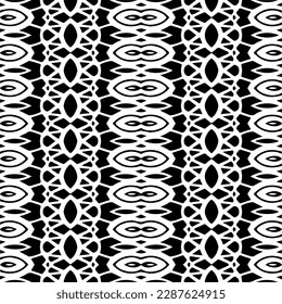 Black and white abstract patterns.Seamless monochrome repeating pattern for web page, textures, card, poster, fabric, textile.