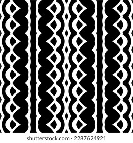 Black and white abstract patterns.Seamless monochrome repeating pattern for web page, textures, card, poster, fabric, textile.