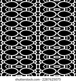 Black and white abstract patterns.Seamless monochrome repeating pattern for web page, textures, card, poster, fabric, textile.