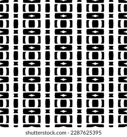 Black and white abstract patterns.Seamless monochrome repeating pattern for web page, textures, card, poster, fabric, textile.