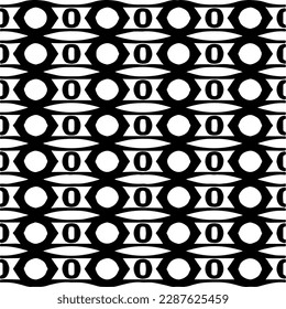 Patrones abstractos en blanco y negro.Patrón de repetición monocromo sin foco para páginas web, texturas, tarjetas, afiches, tejidos, textiles.