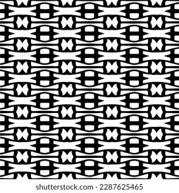 Patrones abstractos en blanco y negro.Patrón de repetición monocromo sin foco para páginas web, texturas, tarjetas, afiches, tejidos, textiles.