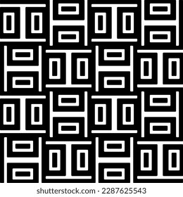 Black and white abstract patterns.Seamless monochrome repeating pattern for web page, textures, card, poster, fabric, textile.