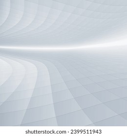 Black and white abstract perspective effect vector background.