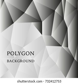 black white abstract polygon background vector illustration
