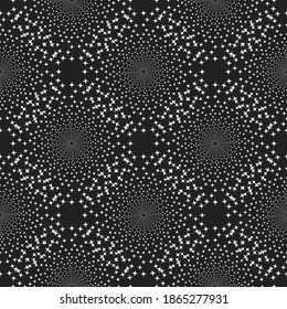 Resumen Blanco y Negro Resumen Arte Psicodélico Fondo de Patrón Seamless. Ilustración vectorial. EPS10