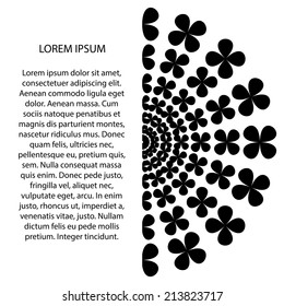 Black and White Abstract Psychedelic Art Background. Vector Illustration. EPS10