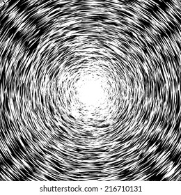 Black and White Abstract Psychedelic Art Background. Vector Illustration. EPS10