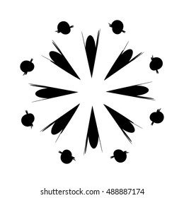 Black and White Abstract Psychedelic Art Background. Vector Illustration. EPS10