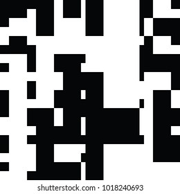 Black and White Abstract Rectangles Graphic Art, Rectangles Art Background, Black and White Background, Pixel Art Design Element, Digital Camouflage