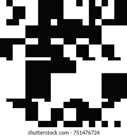 Black and White Abstract Rectangles Graphic Art, Rectangles Art Background, Black and White Background, Pixel Art Design Element, Digital Camouflage