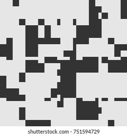 Rectángulos de resumen en blanco y negro Arte gráfico, Rectángulos redondeados fondo de arte, fondo en blanco y negro, elemento de diseño de arte de píxeles, camuflaje digital