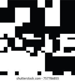 Black and White Abstract Rectangles Graphic Art, Rectangles Art Background, Black and White Background, Pixel Art Design Element, Digital Camouflage